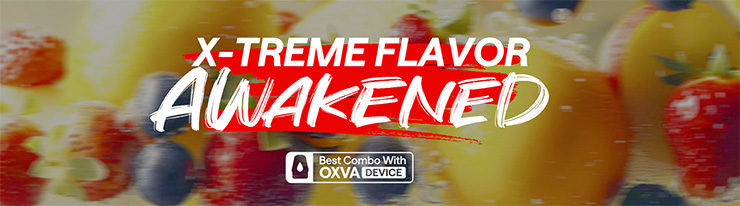 OX passion by OXVA web header s ovocným pozadím